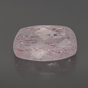Quarzo fragola naturale rosa da 6,89 ct, trasparente, trasparente/traslucido