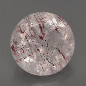 Quarzo fragola naturale rosa da 6,12 ct, trasparente, trasparente/traslucido