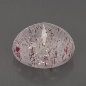 Quarzo fragola naturale rosa da 6,12 ct, trasparente, trasparente/traslucido