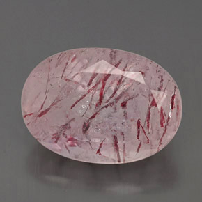 Quarzo fragola naturale rosa da 6,50 ct, trasparente, trasparente/traslucido
