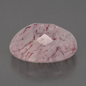 Quarzo fragola naturale rosa da 6,50 ct, trasparente, trasparente/traslucido