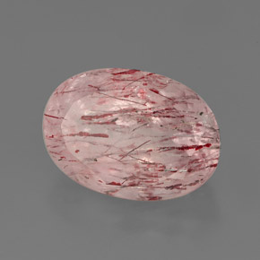 Quarzo fragola naturale rosa da 6,54 ct, trasparente, trasparente/traslucido