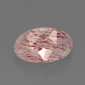 Quarzo fragola naturale rosa da 6,54 ct, trasparente, trasparente/traslucido