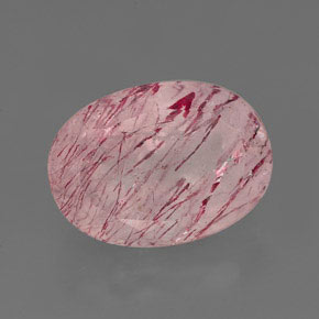 Quarzo fragola naturale rosa da 6,74 ct, trasparente, trasparente/traslucido