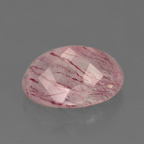 Quarzo fragola naturale rosa da 6,74 ct, trasparente, trasparente/traslucido