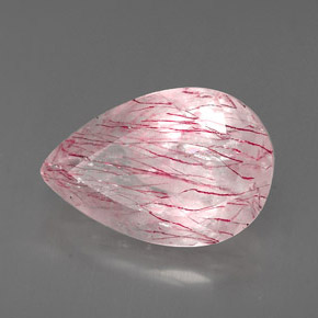 Quarzo fragola naturale rosa da 5,48 ct, trasparente, trasparente/traslucido