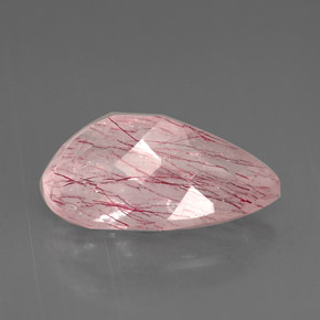 Quarzo fragola naturale rosa da 5,48 ct, trasparente, trasparente/traslucido
