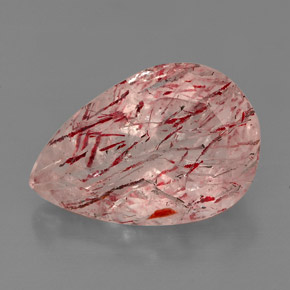 Quarzo fragola naturale rosa da 5,21 ct, trasparente, trasparente/traslucido