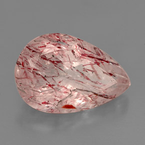 Quarzo fragola naturale rosa da 5,21 ct, trasparente, trasparente/traslucido
