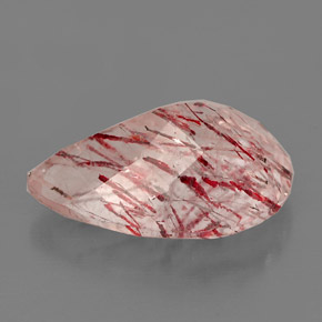 Quarzo fragola naturale rosa da 5,21 ct, trasparente, trasparente/traslucido