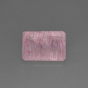 Quarzo fragola naturale rosa da 10,55 ct, trasparente, trasparente/traslucido