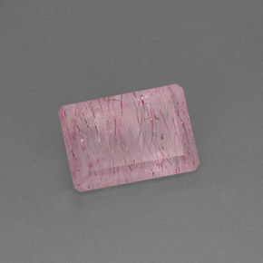 Quarzo fragola naturale rosa da 10,55 ct, trasparente, trasparente/traslucido