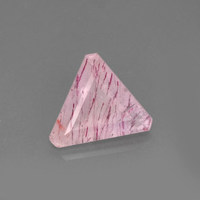 Quarzo fragola naturale rosa da 8,16 ct, trasparente, trasparente/traslucido