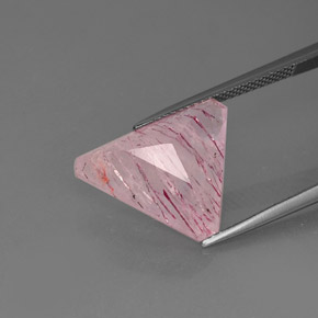 Quarzo fragola naturale rosa da 8,16 ct, trasparente, trasparente/traslucido