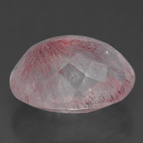 Quarzo fragola naturale rosa da 10,60 ct, trasparente, trasparente/traslucido