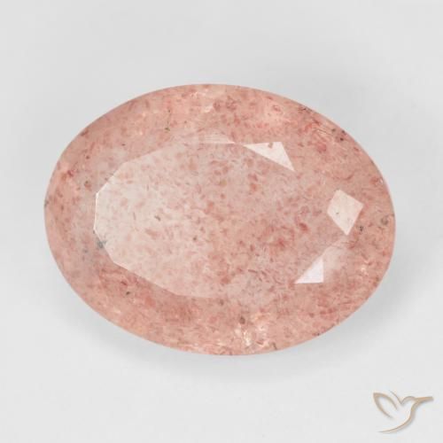 10.41ct Naturale Rosa medio Quarzo Fragola, Ovale, Traslucido
