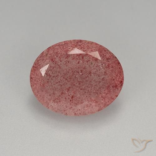 7.64ct Naturale Rosa intenso Quarzo Fragola, Ovale, Traslucido