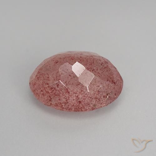 Quarzo fragola Rosa intenso naturale da 7.64 ct, Ovale, Traslucido