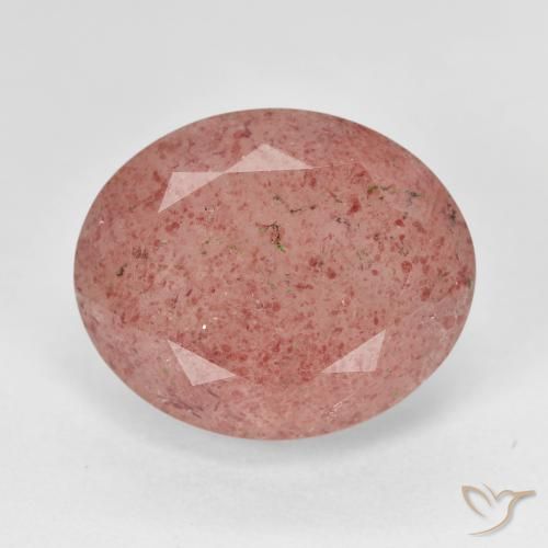 11.60ct Naturale Rosso medio Quarzo Fragola, Ovale, Traslucido