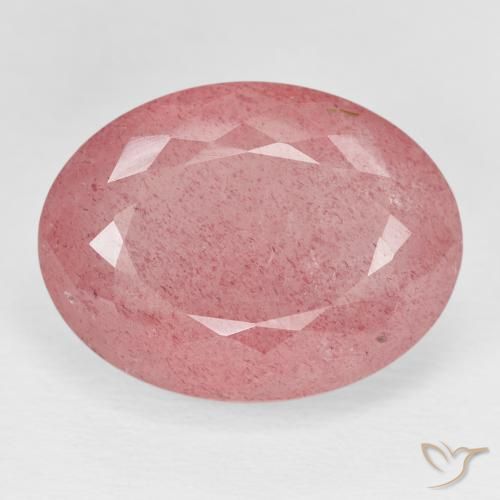 23.33ct Naturale Rosso scuro Quarzo Fragola, Ovale, Traslucido