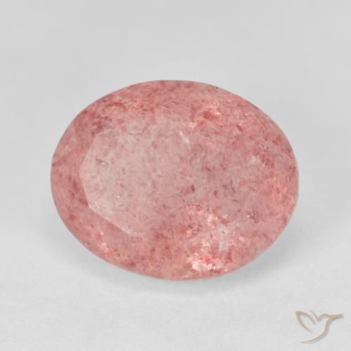 8.02ct Naturale Rosa medio Quarzo Fragola, Ovale, Traslucido
