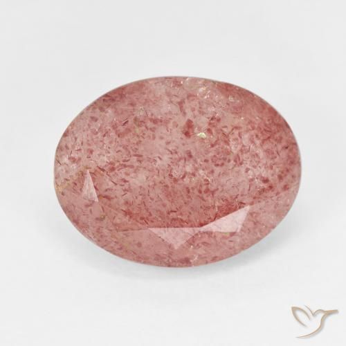 7.35ct Naturale Rosa medio Quarzo Fragola, Ovale, Traslucido
