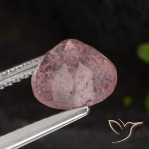 Quarzo fragola Rosa rosa naturale da 1.99 ct, Rotondo, Traslucido