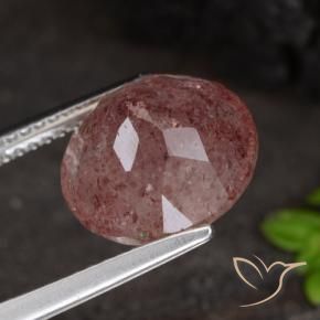 Quarzo fragola Rosa intenso rosa naturale da 4.67 ct, Rotondo, Traslucido