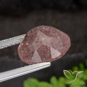 Quarzo fragola Rosa chiaro gomma da masticare naturale da 4.42 ct, Rotondo, Traslucido