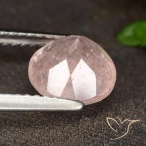 Quarzo fragola rosa fenicottero naturale da 1.93 ct, Rotondo, Traslucido