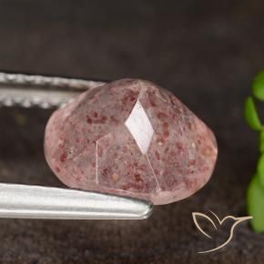Quarzo fragola Rosa chiaro naturale da 1.69 ct, Rotondo, Traslucido