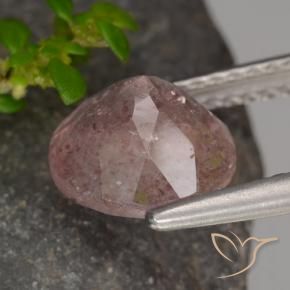 Quarzo fragola Rosa chiaro naturale da 1.90 ct, Rotondo, Traslucido