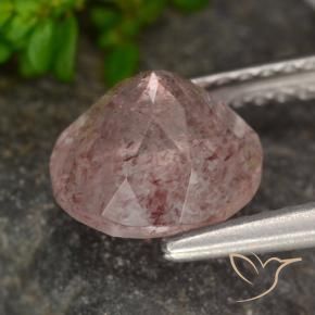 Quarzo fragola Rosa chiaro naturale da 1.98 ct, Rotondo, Traslucido