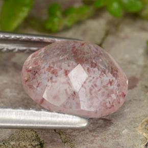Quarzo fragola Rosa chiaro naturale da 1.65 ct, Taglio rotondo, Traslucido