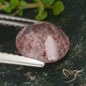 Quarzo fragola Rosa scuro naturale da 1.67 ct, Rotondo, Traslucido