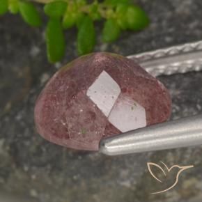Quarzo fragola Rosa rosa naturale da 1.78 ct, Rotondo, Traslucido