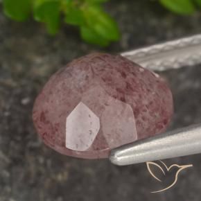 Quarzo fragola Tono rosa naturale da 1.71 ct, Rotondo, Traslucido