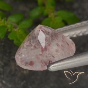 Quarzo fragola Rosa chiaro naturale da 1.72 ct, Rotondo, Traslucido