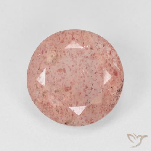 4.43ct Naturale Rosa arancio Quarzo Fragola, Rotondo, Traslucido