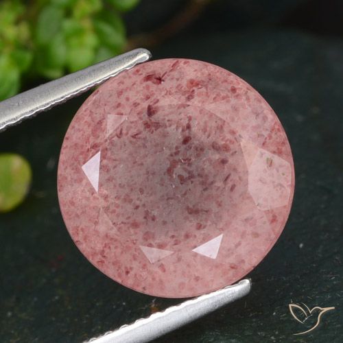 7.13ct Naturale Rosa rosa Quarzo Fragola, Rotondo, Traslucido