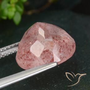 Quarzo fragola Rosa rosa naturale da 7.13 ct, Rotondo, Traslucido