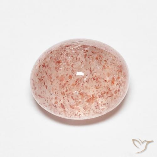 4.28ct Naturale Rosa arancio Quarzo Fragola, Ovale, Traslucido