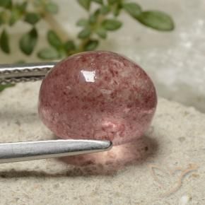 Quarzo fragola Rosa medio naturale da 4.30 ct, Ovale, Traslucido