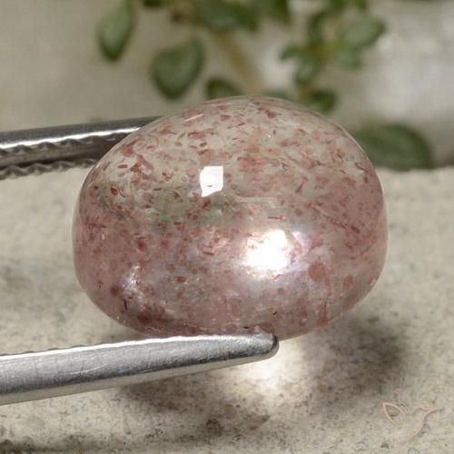 Quarzo fragola Rosa chiaro naturale da 5.09 ct, Ovale, Traslucido