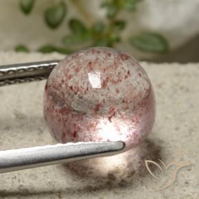 Quarzo fragola Rosa chiaro naturale da 4.46 ct, Rotondo, Traslucido