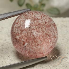 Quarzo fragola Rosa chiaro naturale da 5.44 ct, Rotondo, Traslucido