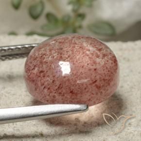 Quarzo fragola Rosa chiaro naturale da 5.44 ct, Rotondo, Traslucido