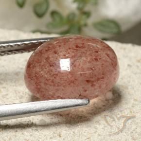 Quarzo fragola Rosa medio naturale da 4.03 ct, Ovale, Traslucido