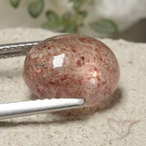 Quarzo fragola Rosa terroso naturale da 4.18 ct, Ovale, Traslucido