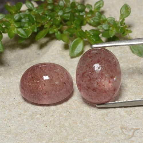 10.08ctw Naturale Rosa medio Quarzo Fragola, Ovale, Traslucido